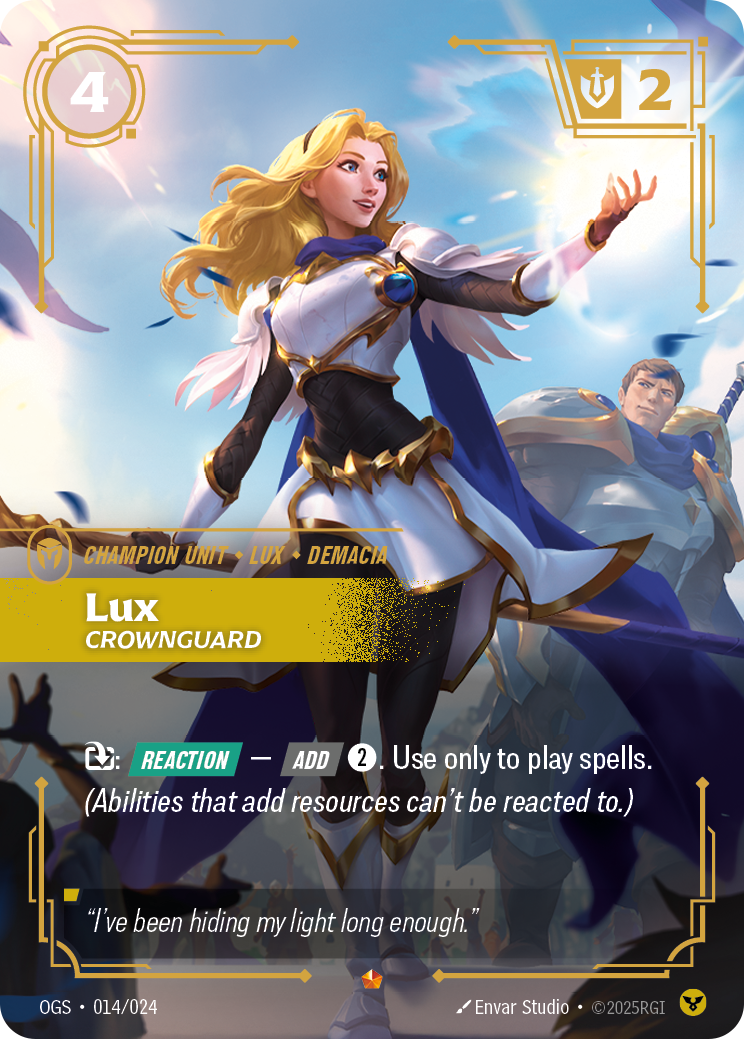Lux, Crownguard card art
