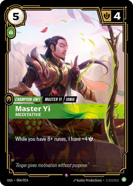 Master Yi, Meditative art