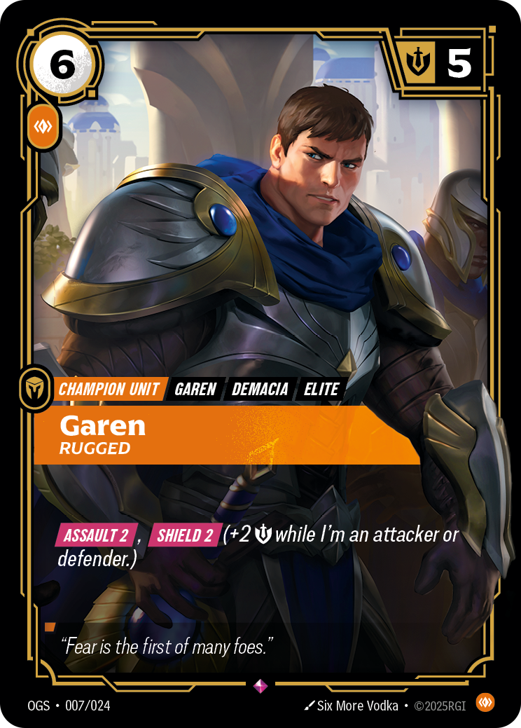 Garen, Rugged card art