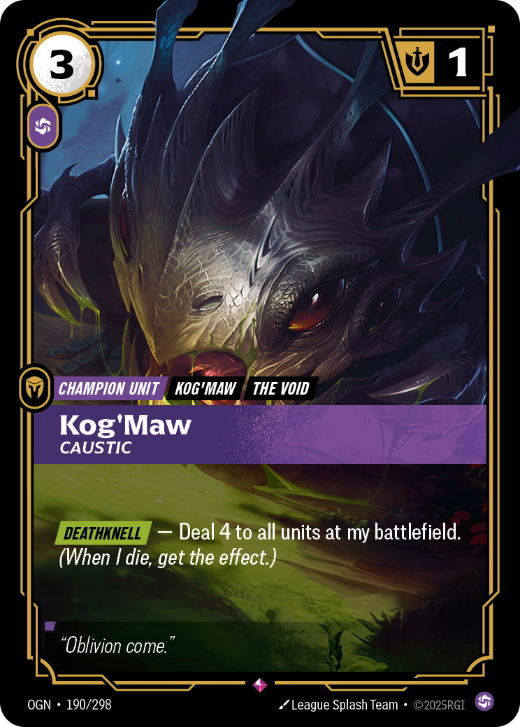 Kog'Maw, Caustic art