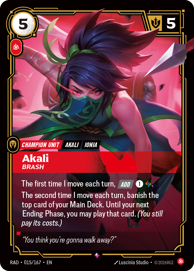 Akali, Brash art