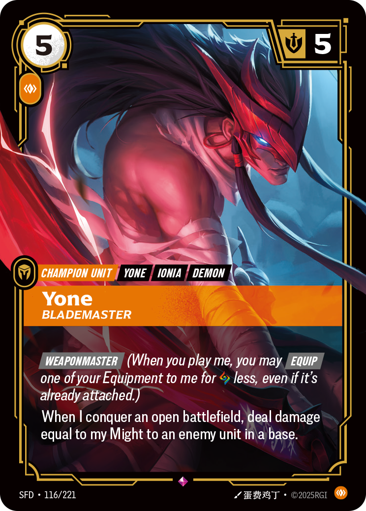 Yone, Blademaster card art